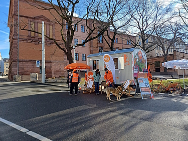 ÖDP-Bauwagen am 13.2.2024 in Gera