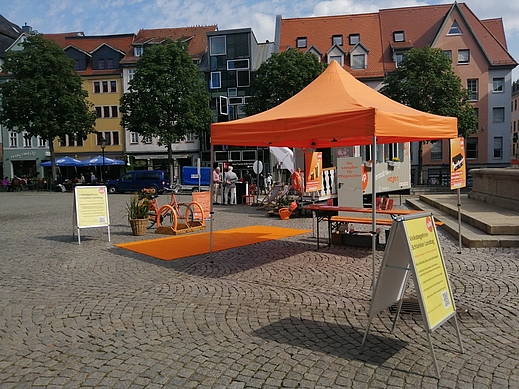 ÖDP-Bauwagen am 13.9.2021 in Jena